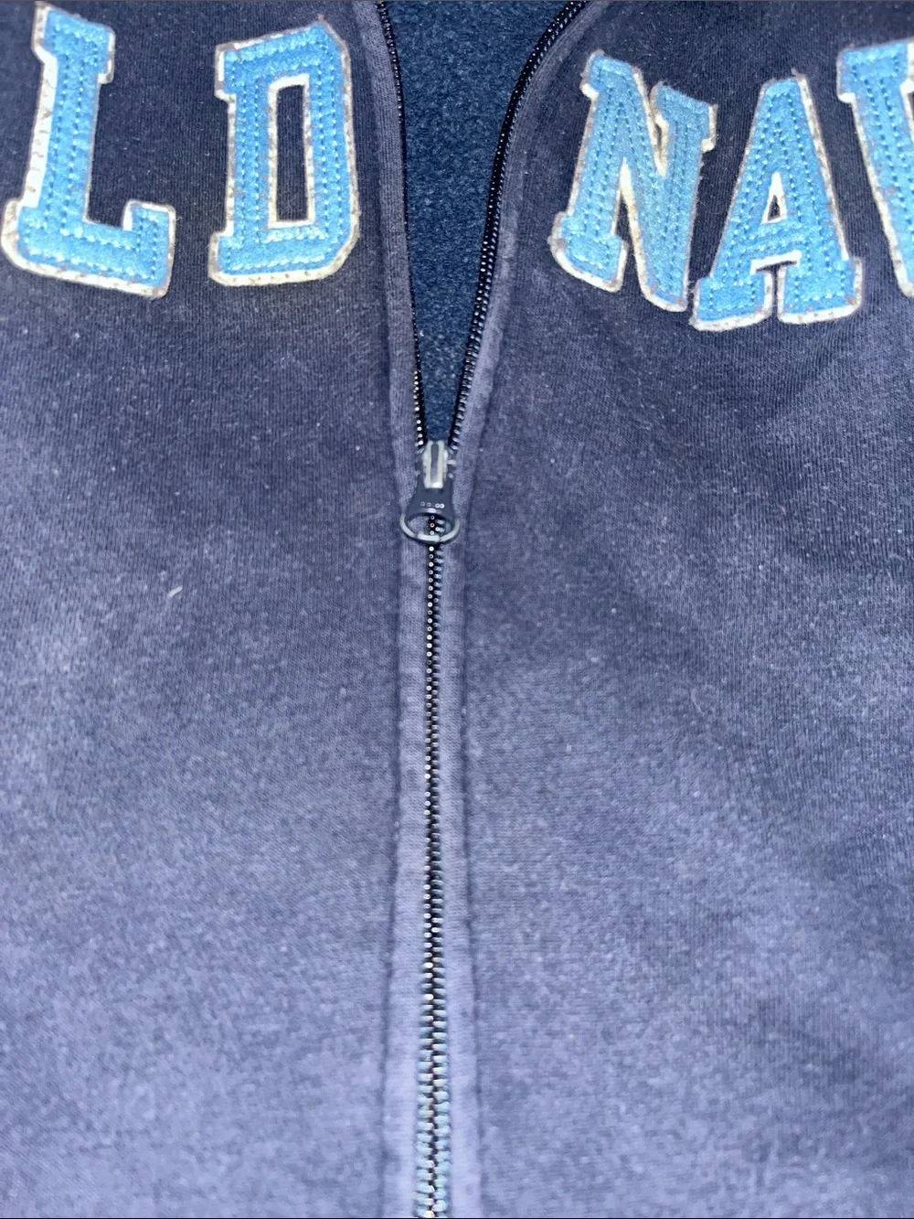 Navy and light blue old navy zip up hoodie